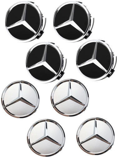 75mm Car Wheel Center Caps Rims Hub Caps For Mercedes Benz
